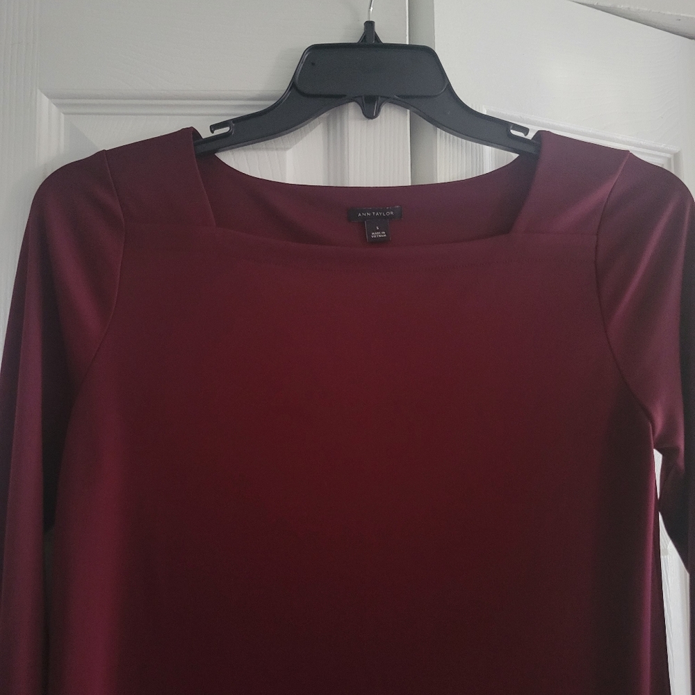 Maroon long sleeve blouse - Picture 2 of 4